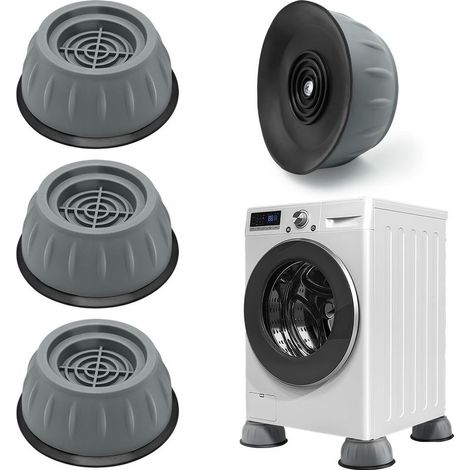 4 Pièces Pied Anti Vibration Machine a Laver, Patins Anti Vibration Lave Linge, Pied Machine a Laver Anti Vibration, Pied Machine a Laver pour Machines à Laver Séchoirs et Meubles (1/4)