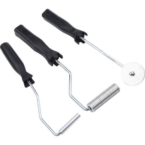 Kit de 3 rouleaux et spatules pour éliminer les bulles d'air, en alliage d'aluminium et fibre de verre, idéal pour moules, résines et composites. (1/5)