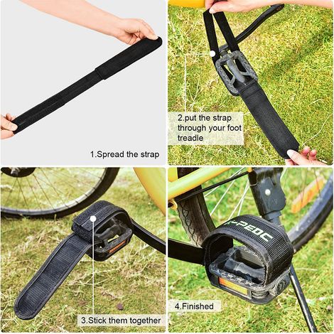 1 paire de sangles de pédales de vélo, cale-pieds, sangles pour vélo à pignon fixe (1/5)