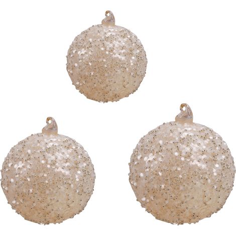 Boule de Noël décorative à paillettes, boules de verre suspendues, idéale pour les mariages, fêtes et festivals. (1/5)