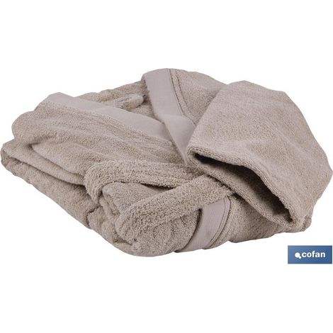 Peignoir Modèle Abisinia Couleur Beige 100% coton Grammage 500 g/m² Plusieurs Tailles (1/3)