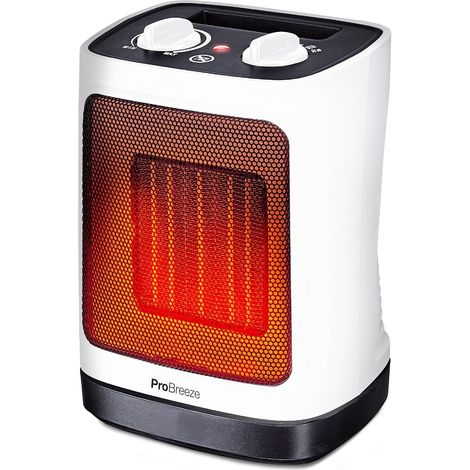 Radiateur soufflant Céramique 2000 W - Chauffage d'appoint mobile - Oscillation Automatique - 2 Réglages de Température - Blanc (1/5)