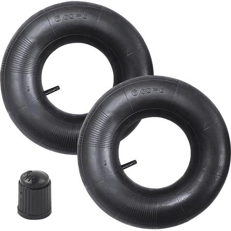 Wheelbarrow Inner Tube, 2 Pieces Wheelbarrow Inner Tubes 15x6.00-6, Wheelbarrow Spare Tire, for Hand Truck, Transport Cart, Garden Cart, Lawn Mower