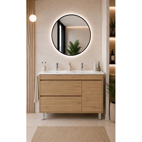 Mueble de baño con lavabo ORIGENBATH CAPRERA sin espejo 120x45 cm 2 senos estepa
