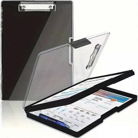 85x11 Schwerlast-Klemmbrett-Organizer – 2 Aufbewahrungsboxen & transparente Oberseite für Büro/Außendienst (Langlebiger Dokumentenhalter & Organizer) (1/4)