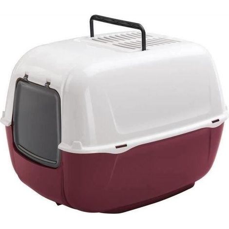 Maison de toilette pour chat PRIMA - Plastique - Filtre a charbon a actif anti odeur - FERPLAST (1/2)