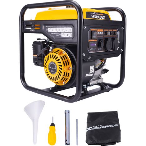 Maxpeedingrods – Groupe électrogène Inverter 3,5kW essence – Moteur 4 temps 223cc – 3200W continu – 8,5h autonomie – Silencieux 72dB – Idéal camping
