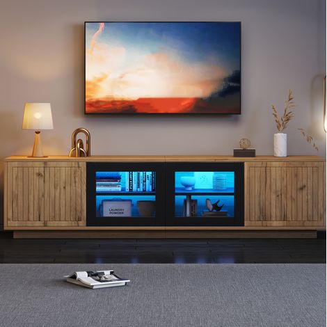 Mobile TV con LED e vetro temperato 180 cm OKMYHOME (1/5)