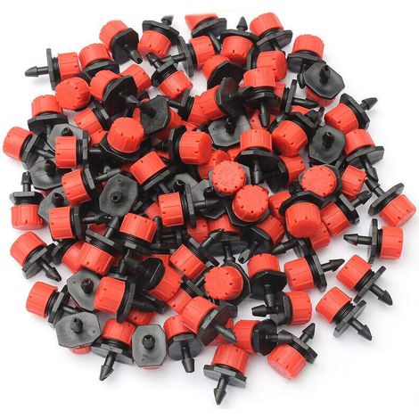 Set di 100 gocciolatori per irrigazione, ugelli per irrigazione da giardino, irrigazione a goccia automatica