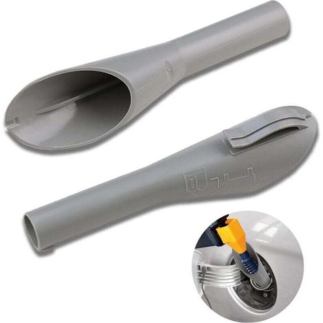 Entonnoir à carburant, entonnoir pour filtre à carburant, entonnoir pour ravitaillement de réservoir de voiture (gris, 2 pièces)