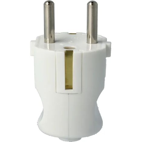 VIMAR 00231.B - Spina 2P+T 16 A 250V combinata standard tedesca e francese (Schuko+ francese) tipo S31, bianca, vimar SUPER NOVA