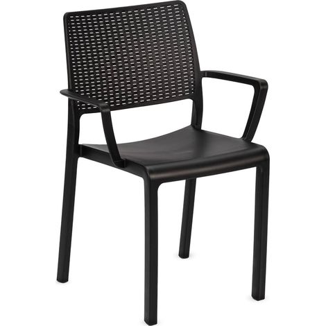 Sedia da Esterno Monzuno, una Sedia, Made in Italy, Grigio Antracite