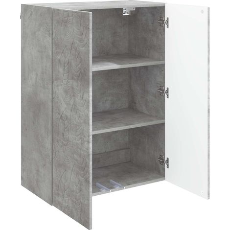 Armadietto a muro Mobiletto a muro Grigio Cemento 66 x 34,5 x 90 cm DAS751043 (1/5)