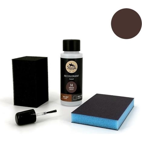 Kit Ritocco Vernice Pelle/Sintetica (14-CHOCOLATO) - SOFOLK - Manutenzione per Sedili e Volante di Auto, Divano, Scarpe (1/4)