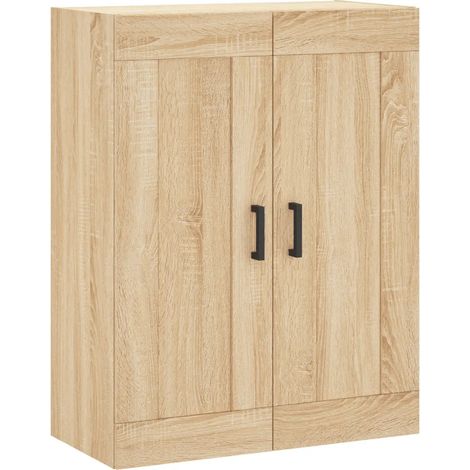 Armoire murale 69,5 x 34 x 90 cm grand espace rangement élégante design contemporain en bois d'ingénierie chêne sonoma (1/5)