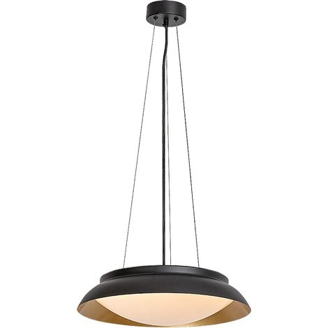 Suspension industrielle noire or LED 24W Rabalux Hafsa (1/5)