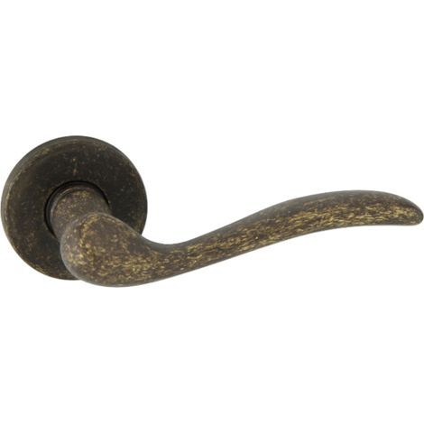 Domino poignee de porte tuluza r m75 poignee sans rosace bronze antique
