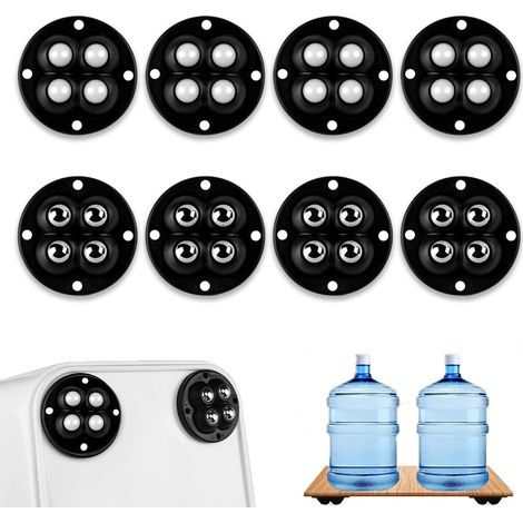 CCYKXA 8 Pieces Small Adhesive Caster Wheels, 360 Degree Furniture Casters, Self-Adhesive Mini Swivel Casters, Ball Caster Mini Furniture Casters, Small Non-Perforated Auto Wheels