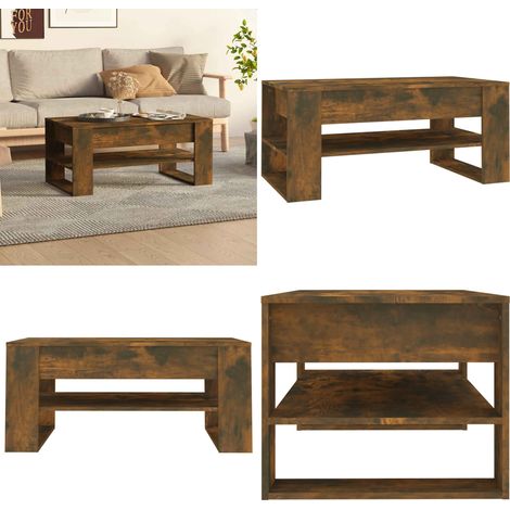 Couchtisch Räuchereiche 102x55x45 cm Holzwerkstoff - Couchtisch - Wohnzimmertisch - Holzmöbel - Rauchereiche - Esszimmertisch - Home & Living (1/5)