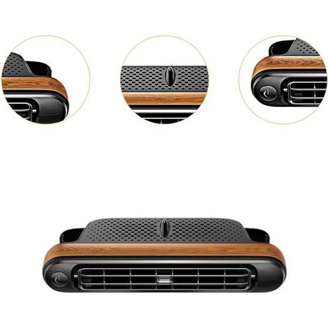 Ventilateur d’appui-tête – USB – Double turbo – 3 vitesses – Moteur silencieux – Aspect bois – Banquette arrière (1/5)