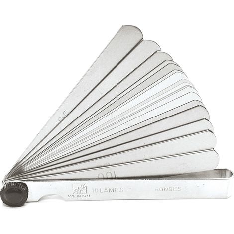 Jauges épaisseur 21 lames pointues - 4 à 200/100 - Wilmart