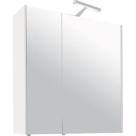Armoire à glace avec éclairage blanc brillant 2 portes 700x750x188mm (1/4)