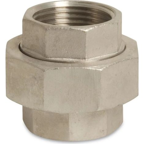 Racor Acero Inoxidable 1 Pulgada Rosca Hembra para Fontanería