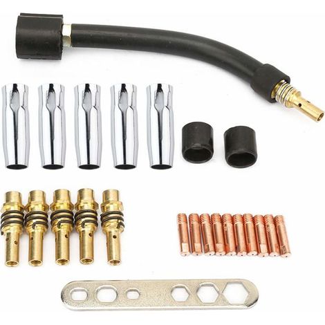 Kit Pièces Torche Souder 15AK-24, Cuivre,Standard, Buse Contact Col de Cygne, Pièce Soudeur Aucunely (1/5)