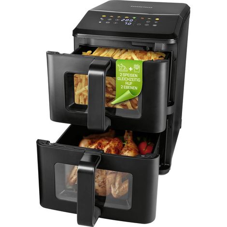 GourmetMaxx 19129 Friggitrice ad aria calda 10 l Rivestimento antiaderente, Senza BPA, Custodia Cool-Touch, Timer digit (1/5)