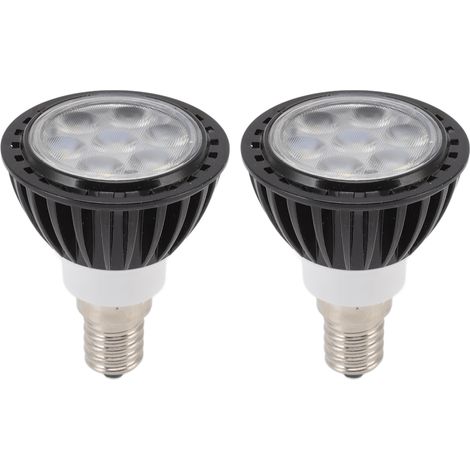 Ortviai Ampoules LED 7 W E14 – 2 pièces, blanc froid 6000 K, économie d’énergie, usage intérieur (salles, bureaux, bars, maison)