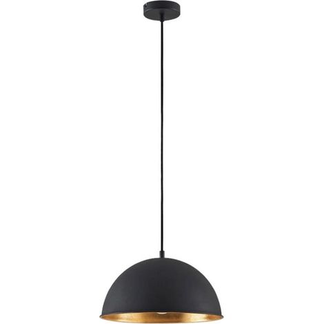 [GEBRAUCHT] B-Ware Lindby Hängeleuchte Leya LED Pendelleuchte Lampe dimmbar schwarz gold Ø30cm (1/2)