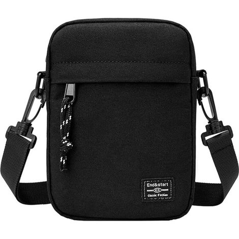 Petit sac bandoulière pour homme, sac compact pour téléphone, noir (1/5)