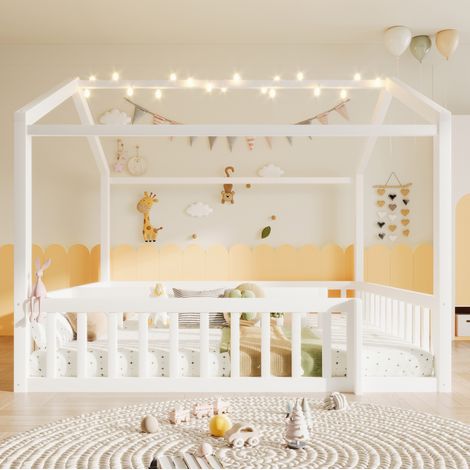 letto struttura letto 90x190 trasformabile bianco OKMYHOME (1/5)