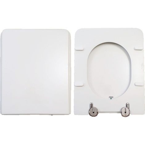 Copriwater Rialto Ideal Standard legno rivestito in resina poliestere bianco (1/4)