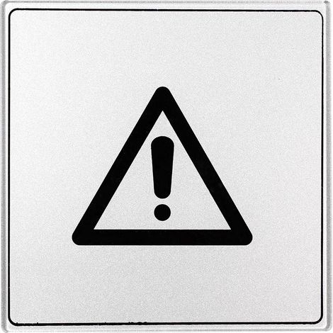 Plaque de porte Danger - Classique argent 90x90mm - 4330143