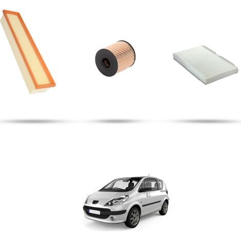 Kit tagliando 3 filtri compatibile con Peugeot 1007 1.4 54kw Dal 2005 (1/5)