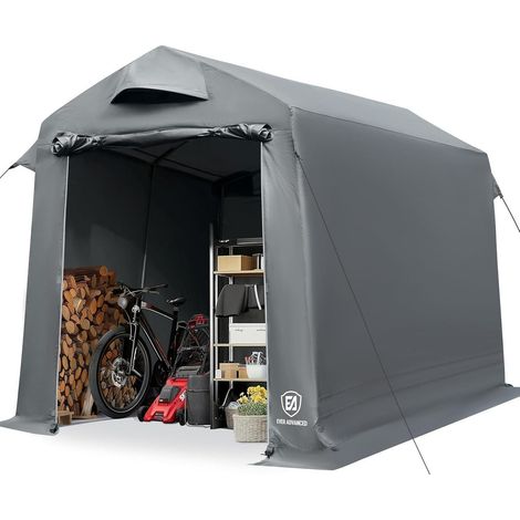 Gerätezelt 9.8m³ 190x230x225cm 3000MM Wasserdicht mit 2 Belüftungsöffnungen Grau (1/5)