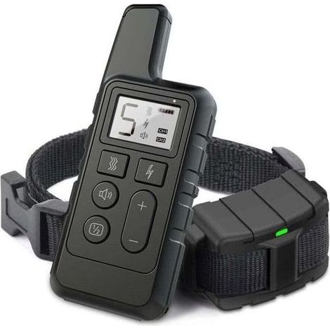 NALOOKAMIC Collier de dress pour chien télécommandé, étanche IP67, rechargeable, anti-aboiements, télécommande jusqu'à 790 m, pour presque tous les chiens, noir (1/4)