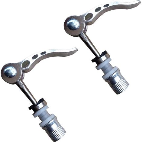 Lntyq Fahrradklemme - Schnellspanner-Fahrradsattelstützen, leicht und langlebig, Silber (2 Stück), 60 x 65 mm (1/4)