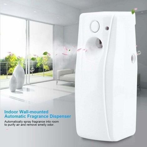 Automatischer Lufterfrischer-Spender, 300 ml Wand-Duftdiffusor mit Lichtsensor und 7,5/15/30-Minuten-Timer für Toilette, Flur, Wohnzimmer, Küche, Studentenwohnheim (1/3)
