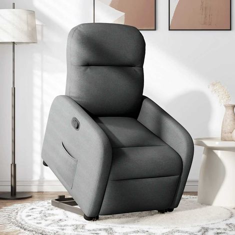 Maison Exclusive - Relaxsessel mit Aufstehhilfe Dunkelgrau Stoff