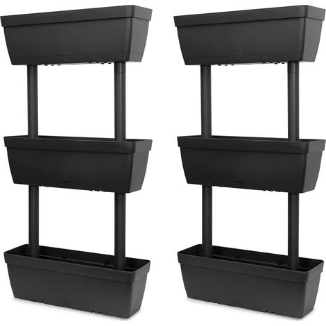 Maison Exclusive - Fioriere da Giardino 6 pz 100 cm Antracite (1/5)
