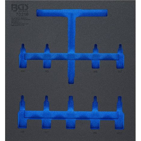Insert de Servante d'Atelier 2/3 Vide - 40,8 x 3,8 x 56,7 cm - Compatible Art. 70216 - Organisation et Praticité - D-Work