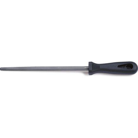 Fusil à Aiguiser Manche Plastique Acier Inoxydable Noir 36.0x2.5x3.0 cm (1/2)