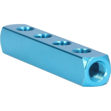 Distributeur pneumatique en aluminium, bloc de répartition d'air AL-4 pour équipements d'automatisation, séparateur à 4 sorties. (1/5)