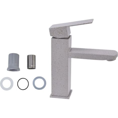 Mitigeur lavabo, mitigeur lavabo Bonne étanchéité sur pneus Monocommande Peinture Anti-Taches à l'avoine avec Flexible pour sanitaire (1/4)