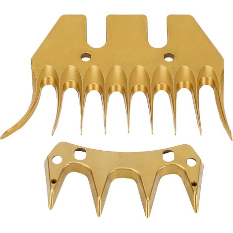 Lames de rechange pour tondeuse mouton couleur or 9 dents courbées acier carbone tonte bétail (1/5)