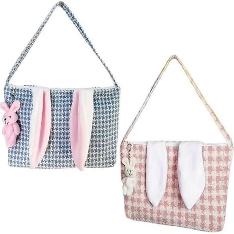 Osterhasen-Schultertasche, wiederverwendbare Tragetasche mit Reißverschluss – Einheitsgröße
