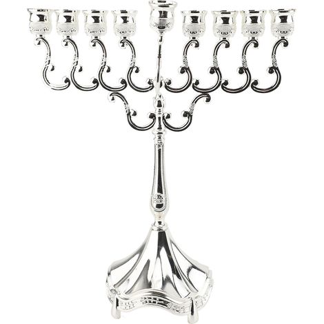 Kerzenständer mit 9 Armen, Vintage-Stil, aus Metalllegierung, silberfarben, dekorativ, für Hochzeiten (1/5)