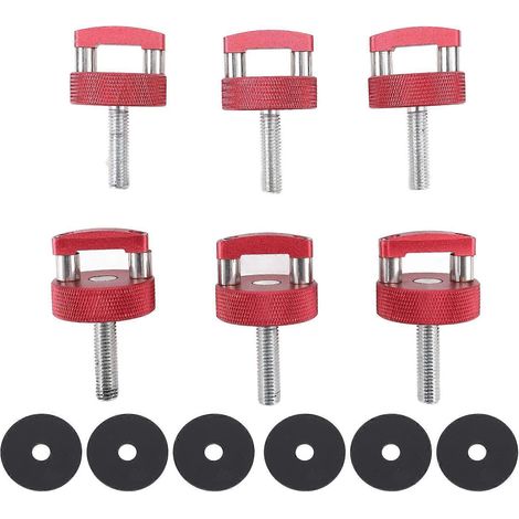 Vis à pouce en aluminium anodisé avec anneau en D intégré, démontage rapide, fixation pour Jeep JK JL JT, lot de remplacement, visserie légère et durable (1/5)